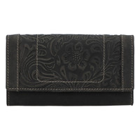 Kožená peněženka černá se vzorem - Tomas Mayana