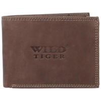 Pánská kožená peněženka tmavě hnědá - Wild Tiger Leonard
