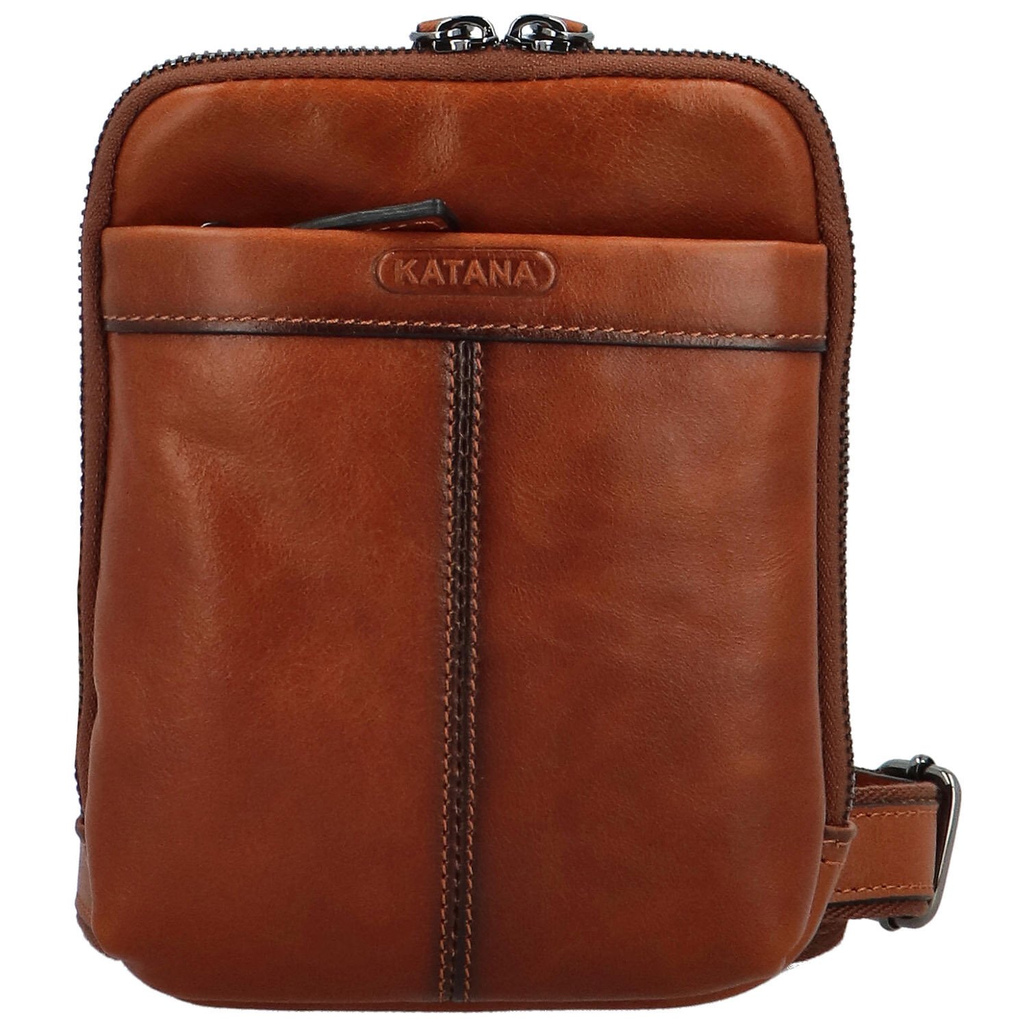 Pánská kožená crossbody hnědá - Katana Sillke