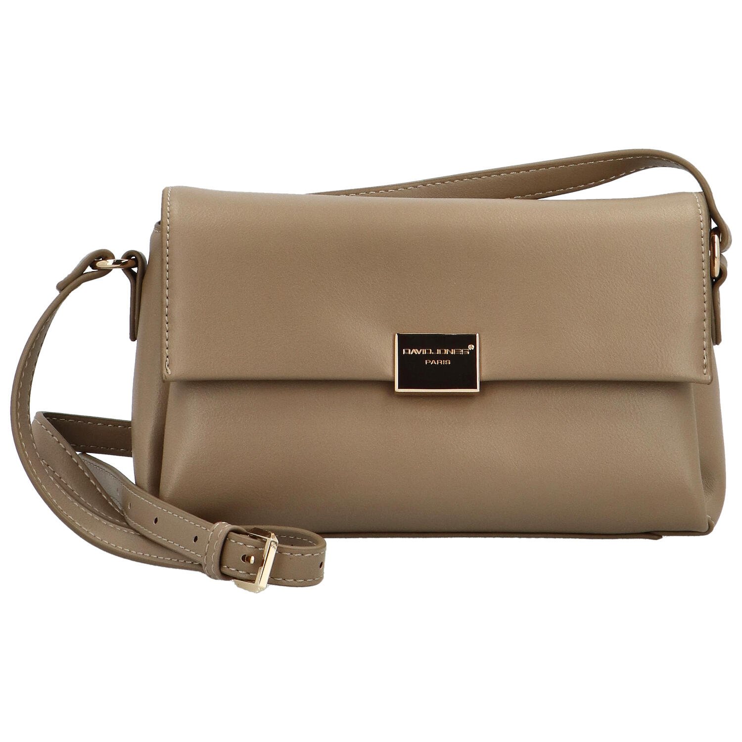 Dámská crossbody kabelka taupe - David Jones Ilena