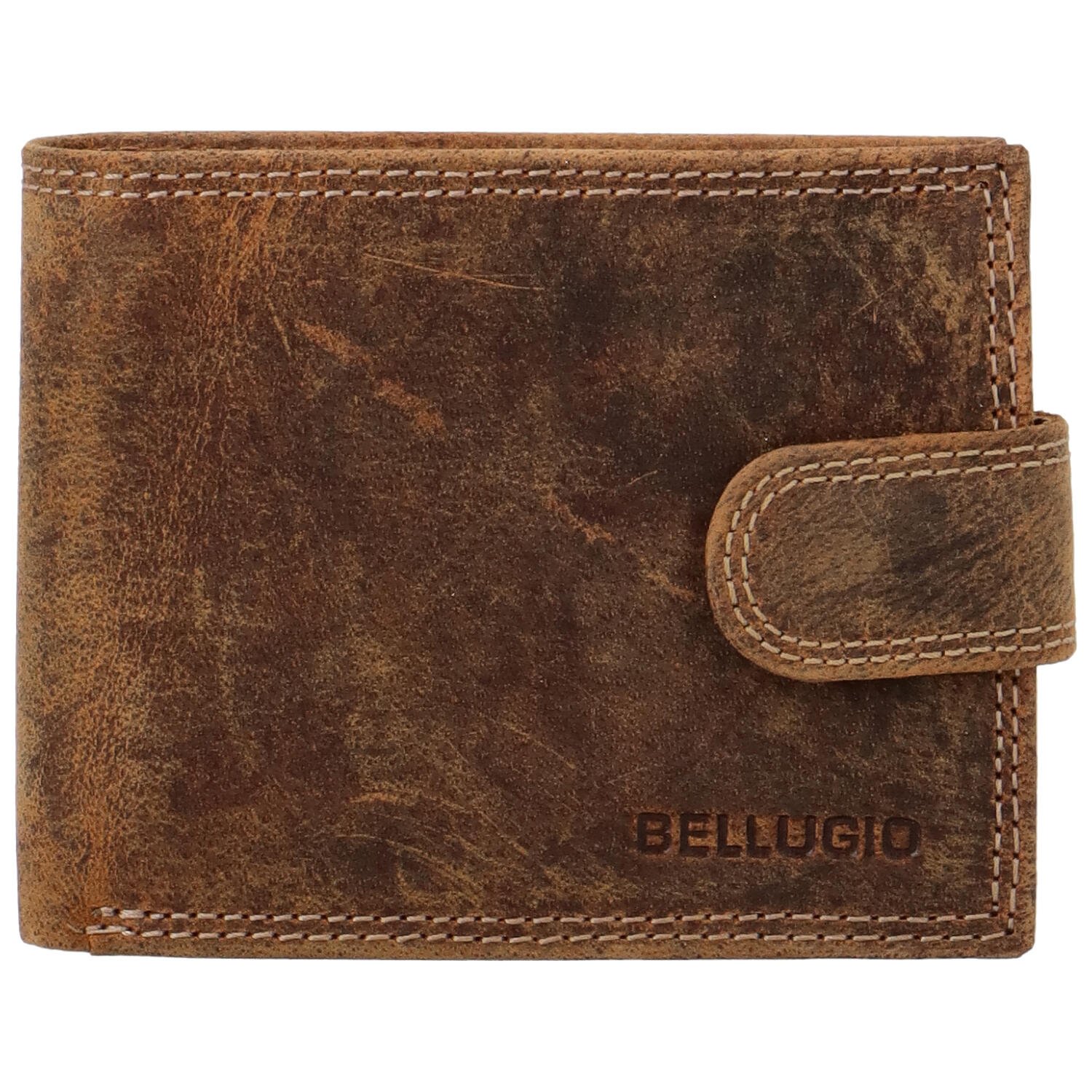 Pánská kožená peněženka tmavě hnědá - Bellugio Lokys