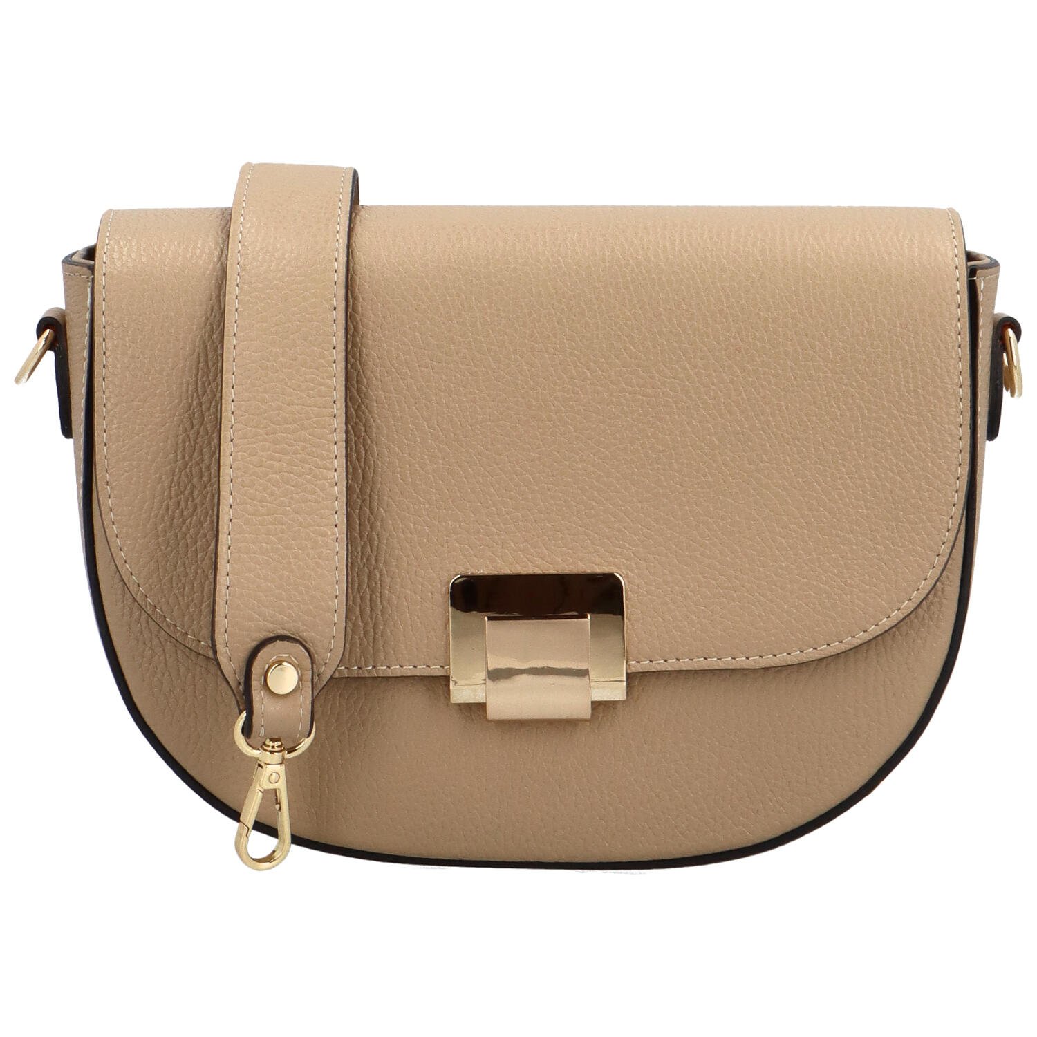 Dámská kožená crossbody kabelka taupe - Delami Jarrah