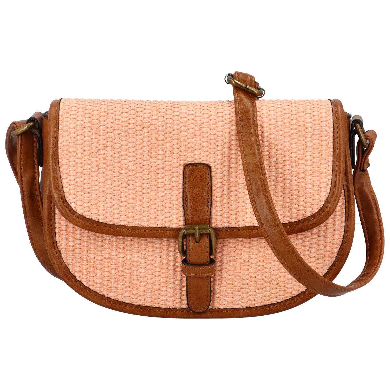 Dámska crossbody kabelka lososově oranžová - Firenze Drumy