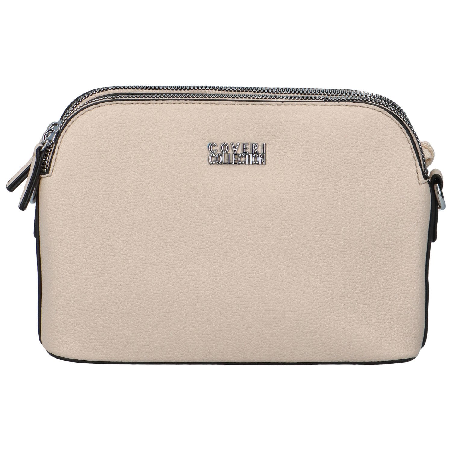 Pevná dámská crossbody kabelka světle béžová - Coveri Layla