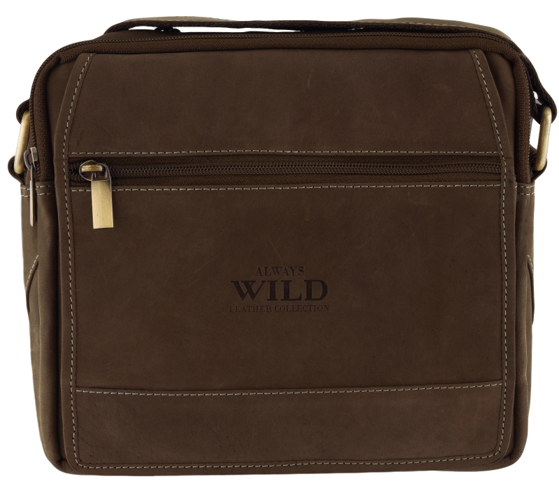 Pánská kožená crossbody/taška hnědá - Wild Trewor