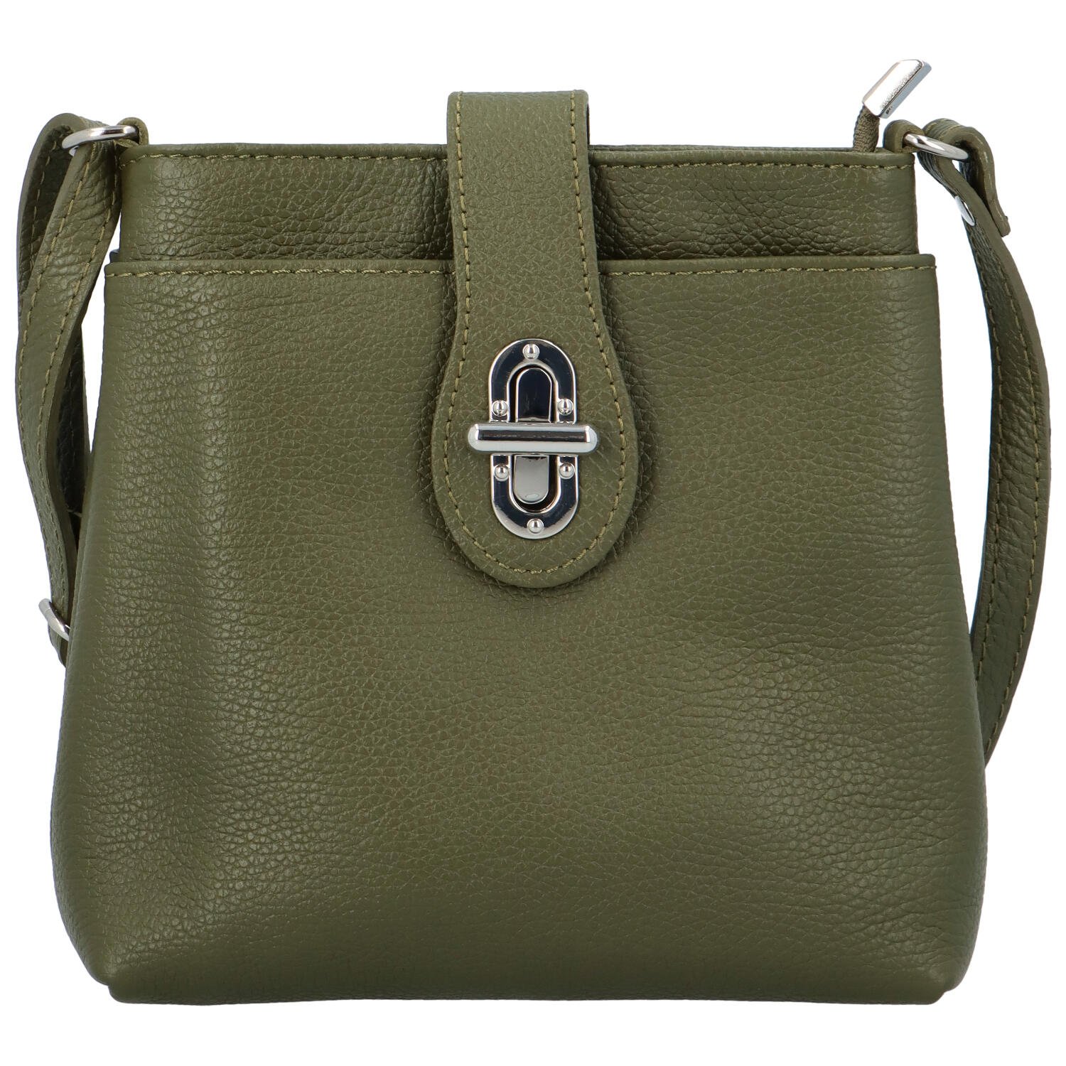 Dámská kožená crossbody kabelka khaki - ItalY Laira