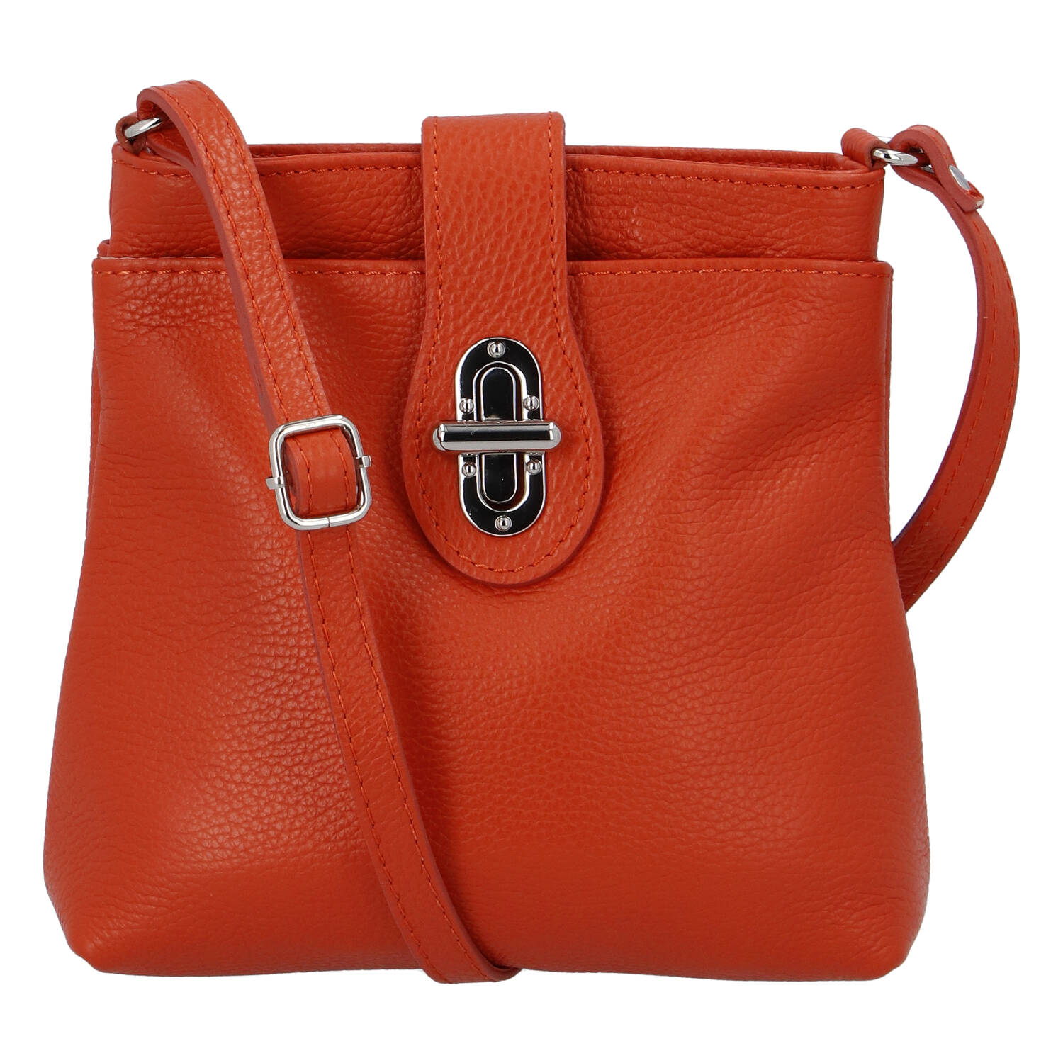 Dámská kožená crossbody kabelka oranžová - ItalY Laira