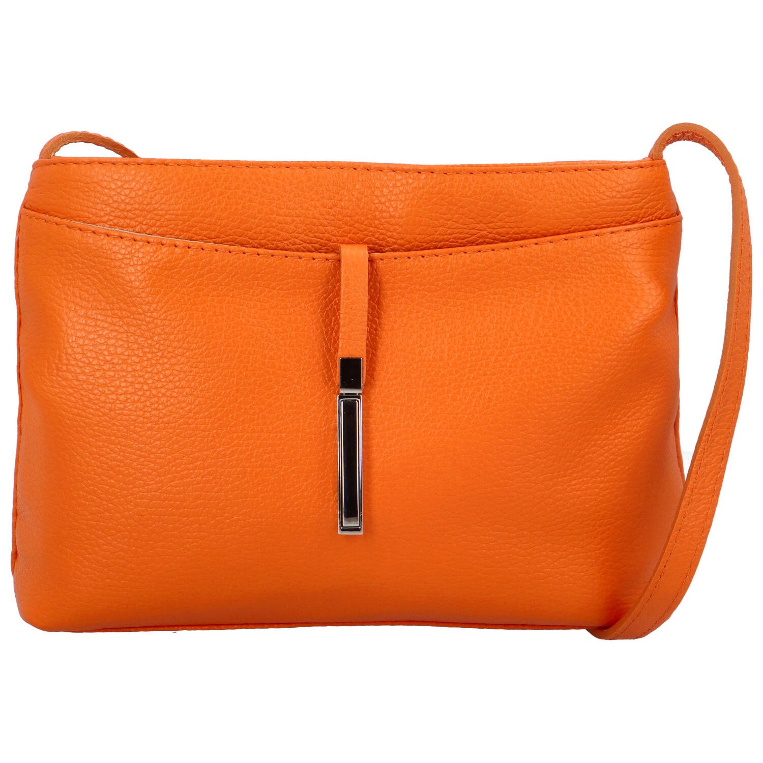 Dámská kožená crossbody kabelka oranžová - ItalY Eneta