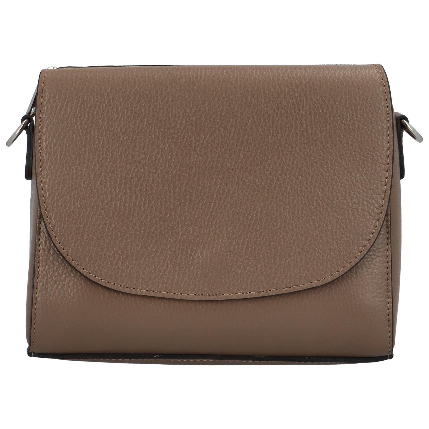 Dámská kožená crossbody kabelka taupe - Delami Juliane