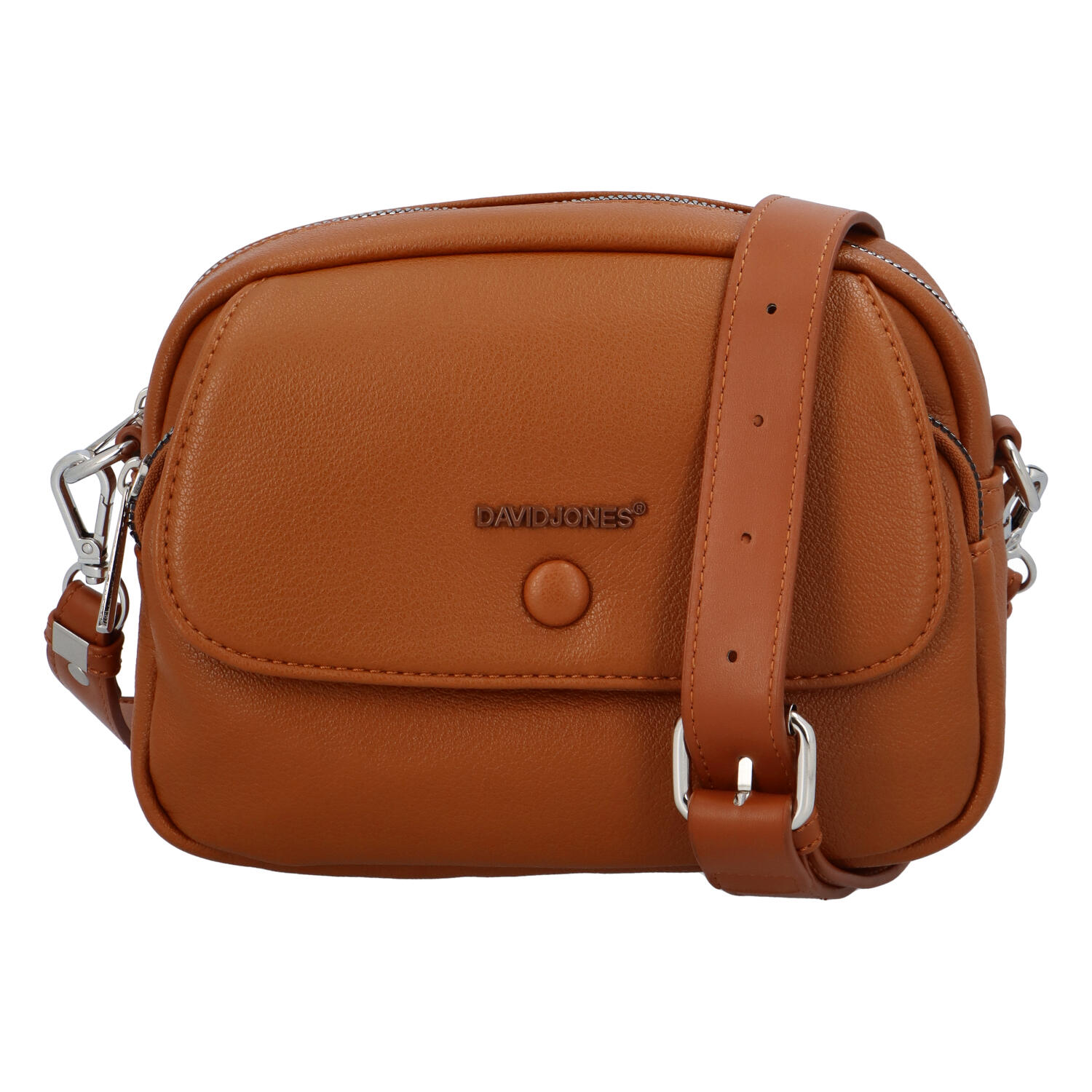 Dámská crossbody kabelka světle hnědá - David Jones Alexa.
A4: ne
Materiál: syntetická kůže
Kování: stříbrné
Rozměry (max.): 21,5 x 15 x 10,5 cm (šířka x výška x hloubka)
Výška ucha: -
Délka popruhu: nastavitelná (7 délek)
Kód zboží: 6504-1