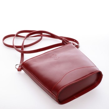 Dámská kožená crossbody kabelka červená - ItalY Bryana