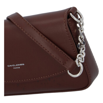 Dámská crossbody kabelka tmavě hnědá - David Jones Tallma