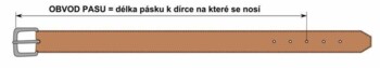 Pánský kožený opasek oblekový černý - PB Dern 115