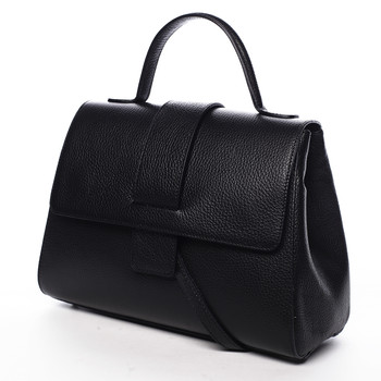 Dámská kožená kabelka černá - ItalY Lauren