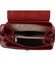 Kožený dámský moderní batoh tmavě červený - Hexagona Zosimos