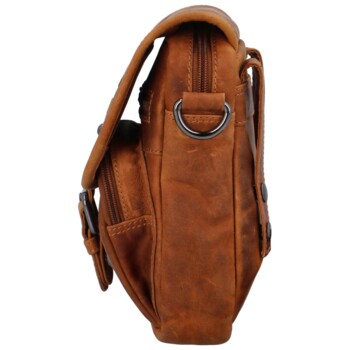 Pánská kožená crossbody taška camel - Bellugio Kristifer