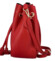 Dámská kožená kabelka přes rameno červená - Delami Volira