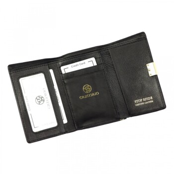 Dámská kožená peněženka černá - Gregorio Claudinna
