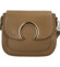 Dámská kožená crossbody kabelka khaki - Delami Pretty