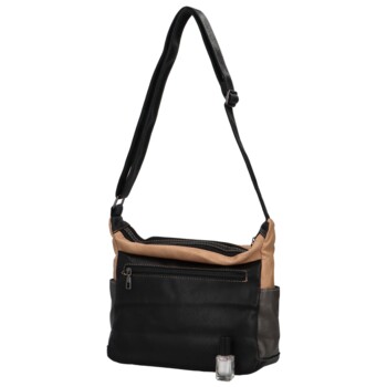 Dámská crossbody kabelka černo/béžová - MaxFly Fiorella