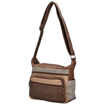 Dámská crossbody kabelka taupe - MaxFly Fiorella