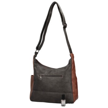 Dámská crossbody kabelka šedo/hnědá - MaxFly Edgara