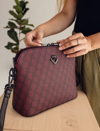 Dámská crossbody kabelka bordó - Vuch Cara MN Wine