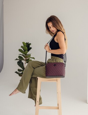 Dámská crossbody kabelka bordó - Vuch Cara MN Wine