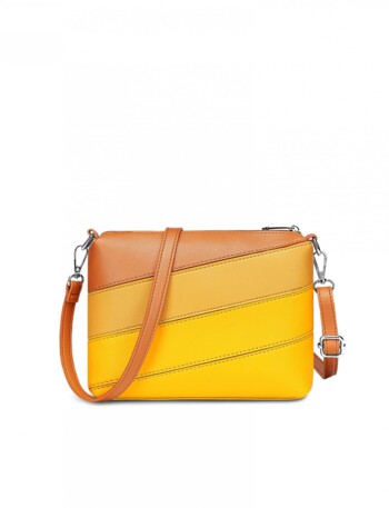 Dámská crossbody kabelka žlutá - Vuch Coalie Striped Yellow