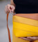 Dámská crossbody kabelka žlutá - Vuch Coalie Striped Yellow