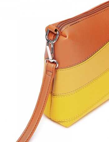 Dámská crossbody kabelka žlutá - Vuch Coalie Striped Yellow