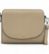 Dámská kožená crossbody kabelka taupe - Delami Juliane