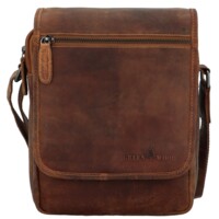 Pánská kožená crossbody taška camel - Greenwood Bertil