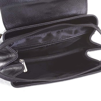 Kožený dámský moderní batoh černý - Hexagona Zosimos